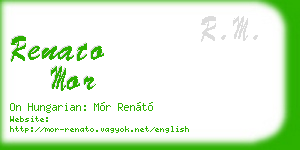 renato mor business card