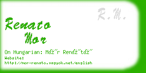 renato mor business card